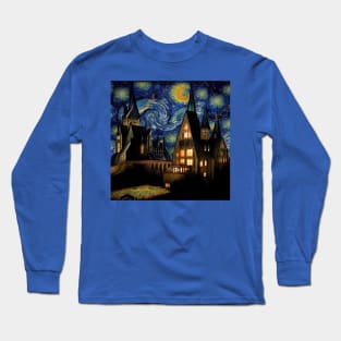 Starry Night Wizarding School Van Gogh Long Sleeve T-Shirt